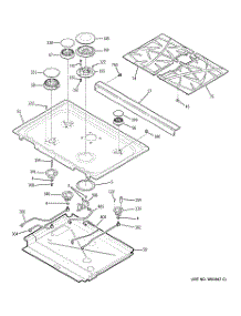 02 - Cooktop parts for Ge Range P2S975BEM1BB from AppliancePartsPros.com