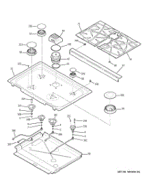 03 - Cooktop parts for Ge Range PGS908BEM2BB from AppliancePartsPros.com