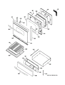 04 - Door & Drawer Parts parts for Ge Range JGB908BEK7BB from AppliancePartsPros.com