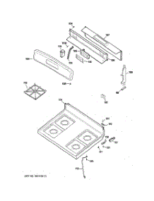 02 - Control Panel & Cooktop parts for Ge Range JGBS20DEM2WW from AppliancePartsPros.com