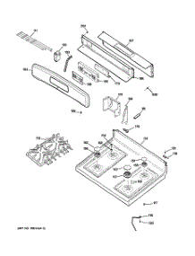 02 - Control Panel & Cooktop parts for Ge Range EGR2002EM2BS from AppliancePartsPros.com