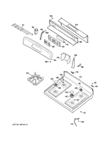 02 - Control Panel & Cooktop parts for Ge Range JGBP32SEM2SS from AppliancePartsPros.com
