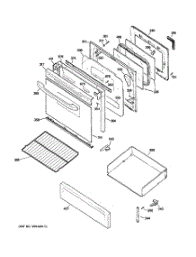 04 - Door & Drawer Parts parts for Ge Range JGBP27DEM2WW from AppliancePartsPros.com