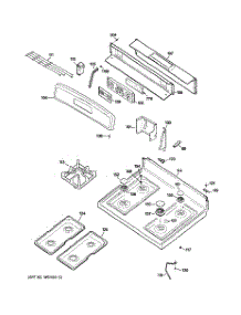 02 - Control Panel & Cooktop parts for Ge Range JGBP33DEM2CC from AppliancePartsPros.com