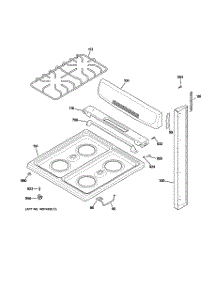 02 - Control Panel & Cooktop parts for Ge Range JGAS02SEN1SS from AppliancePartsPros.com