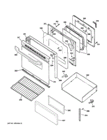 03 - Door & Drawer Parts parts for Ge Range JB600WK4WW from AppliancePartsPros.com