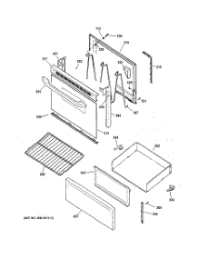 03 - Door & Drawer Parts parts for Ge Range JBS03BM1CT from AppliancePartsPros.com