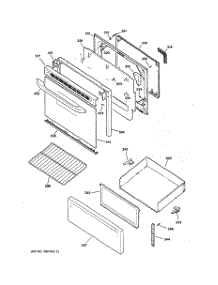 03 - Door & Drawer Parts parts for Ge Range JBP60BM1WH from AppliancePartsPros.com