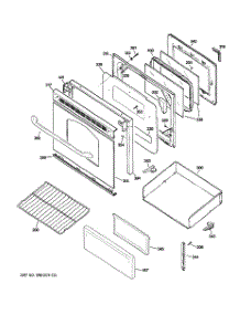 03 - Door & Drawer Parts parts for Ge Range JBP61DM2WW from AppliancePartsPros.com