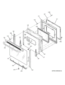 04 - Door parts for Ge Range JCBS55DM2WW from AppliancePartsPros.com