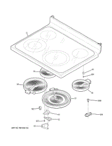 02 - Cooktop parts for Ge Range JCBP65MM2BS from AppliancePartsPros.com