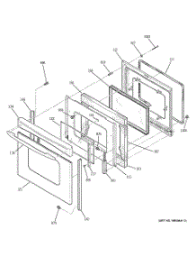 05 - Door parts for Ge Range JCBP81SM2SS from AppliancePartsPros.com