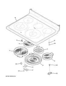 02 - Cooktop parts for Ge Range JCB710SM2SS from AppliancePartsPros.com