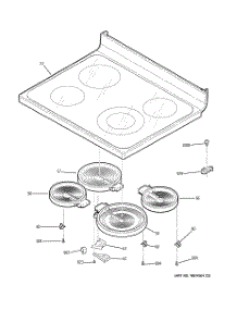 02 - Cooktop parts for Ge Range JCBP68SM2SS from AppliancePartsPros.com