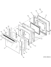 04 - Door parts for Ge Range JCBP67CM2BB from AppliancePartsPros.com