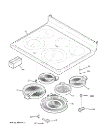 02 - Cooktop parts for Ge Range JBP71CM2CC from AppliancePartsPros.com