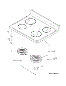 02 - Cooktop parts for Ge Range JBS55DM2BB from AppliancePartsPros.com
