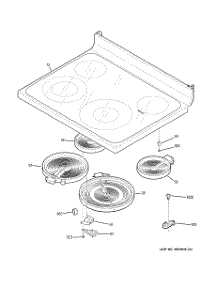02 - Cooktop parts for Ge Range JCBP67CM2WW from AppliancePartsPros.com