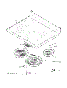 02 - Cooktop parts for Ge Range JBP70DM2BB from AppliancePartsPros.com