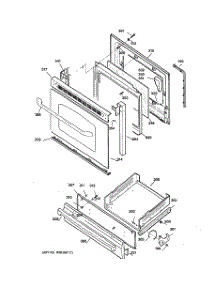 04 - Door & Drawer Parts parts for Ge Range JGBS23BEL3BB from AppliancePartsPros.com