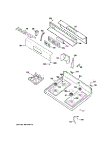 02 - Control Panel & Cooktop parts for Ge Range JGBP29EEL4BB from AppliancePartsPros.com