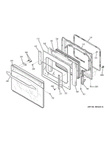 03 - Door parts for Ge Range JCSP38WK4WW from AppliancePartsPros.com