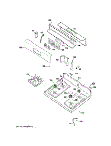 02 - Control Panel & Cooktop parts for Ge Range JGBP28EEL4BB from AppliancePartsPros.com
