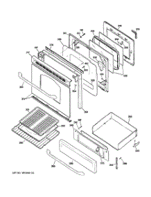 04 - Door & Drawer Parts parts for Ge Range JGBP28MEL4BS from AppliancePartsPros.com