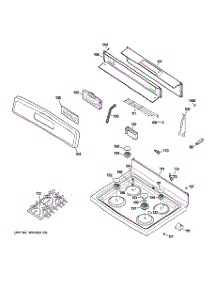 02 - Control Panel & Cooktop parts for Ge Range JGBP85DEM1CC from AppliancePartsPros.com