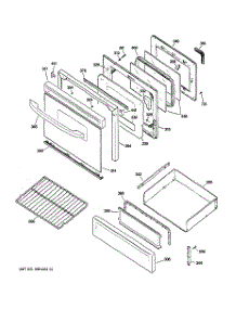 04 - Door & Drawer Parts parts for Ge Range JGBP85DEM1CC from AppliancePartsPros.com
