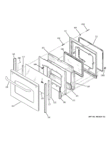 05 - Door parts for Ge Range JBP89SM1SS from AppliancePartsPros.com