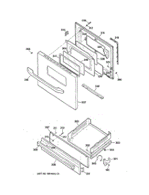 04 - Door & Drawer Parts parts for Ge Range JGBS21HEH7WW from AppliancePartsPros.com
