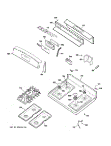 02 - Control Panel & Cooktop parts for Ge Range JGBP90MEH7BC from AppliancePartsPros.com