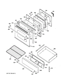 04 - Door & Drawer Parts parts for Ge Range JGBP90MEH7BC from AppliancePartsPros.com