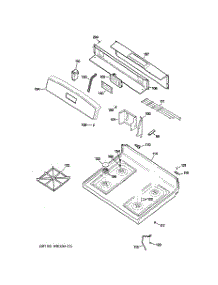 02 - Control Panel & Cooktop parts for Ge Range JGBS21HEH6WW from AppliancePartsPros.com