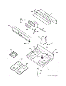 02 - Control Panel & Cooktop parts for Ge Range JGBP35GXH5WW from AppliancePartsPros.com