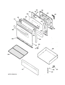 04 - Door & Drawer Parts parts for Ge Range JGBP25WEL3WW from AppliancePartsPros.com