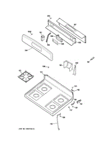 02 - Control Panel & Cooktop parts for Ge Range JGBS19BEM1CT from AppliancePartsPros.com