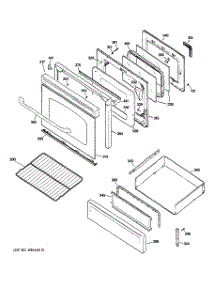 04 - Door & Drawer Parts parts for Ge Range JGBP88DEM1WW from AppliancePartsPros.com