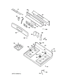 02 - Control Panel & Cooktop parts for Ge Range JGBP29DEM1BB from AppliancePartsPros.com