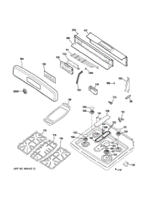 02 - Control Panel & Cooktop parts for Ge Range JGBP88DEM1CC from AppliancePartsPros.com