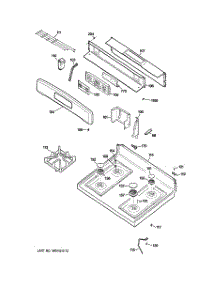 02 - Control Panel & Cooktop parts for Ge Range JGBP28CEM1WW from AppliancePartsPros.com