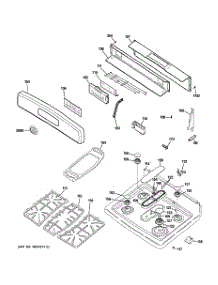 02 - Control Panel & Cooktop parts for Ge Range JGBP86DEM1WW from AppliancePartsPros.com