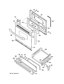 04 - Door & Drawer Parts parts for Ge Range JGBS21DEM1BB from AppliancePartsPros.com