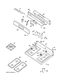02 - Control Panel & Cooktop parts for Ge Range JGBS23DEM1SS from AppliancePartsPros.com