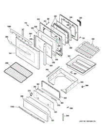 04 - Door & Drawer Parts parts for Ge Range JGBP89SEM1SS from AppliancePartsPros.com