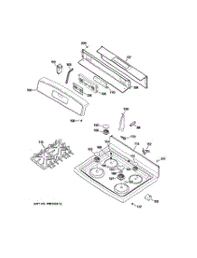 02 - Control Panel & Cooktop parts for Ge Range EGR3001EL2SS from AppliancePartsPros.com