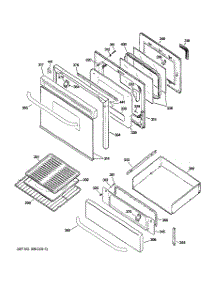 04 - Door & Drawer Parts parts for Ge Range JGBP83SEJ6SS from AppliancePartsPros.com