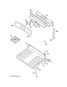 02 - Control Panel & Cooktop parts for Ge Range JGBS17DEM1WW from AppliancePartsPros.com