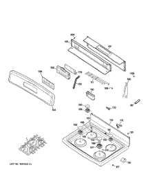 02 - Control Panel & Cooktop parts for Ge Range JGBP85DEM1WW from AppliancePartsPros.com